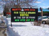 Marty's Coffee Bistro Promotes Fair Trade